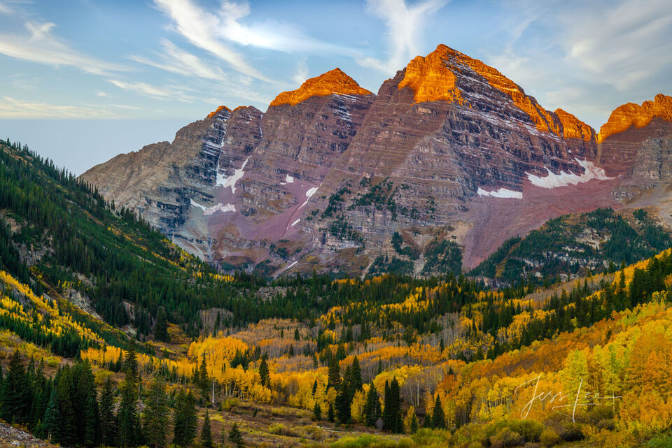 Autumn Sunrise on the Maroon Bells print