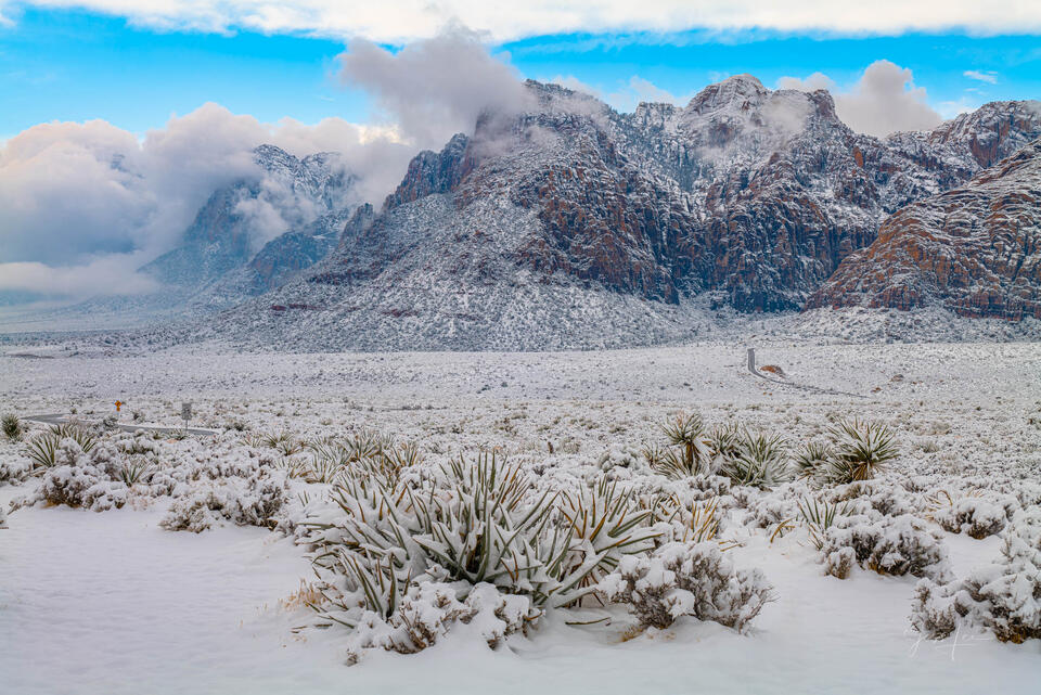 Red Rock Snowscape print