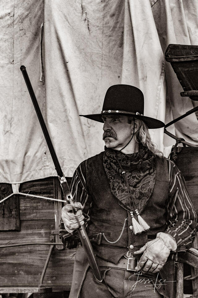 Rifleman and Wagon print