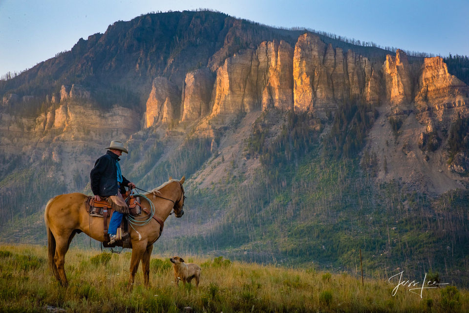 Friends | Cowboy a horse and a dog you can count on. print