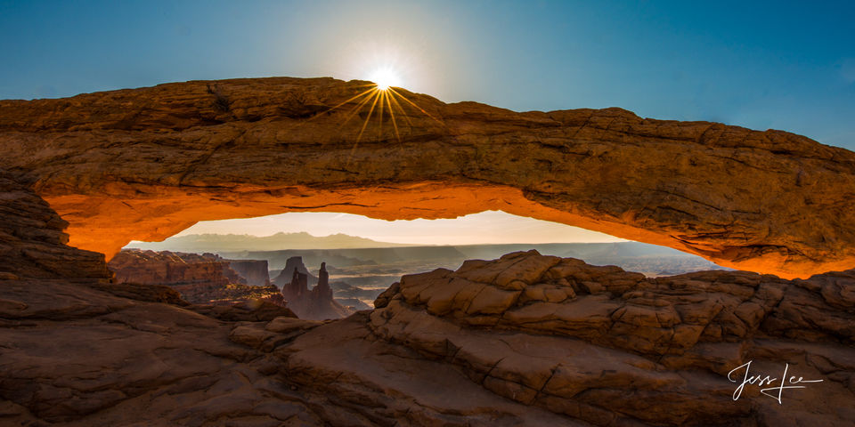 Mesa Arch Sunrise Glowing Panorama print