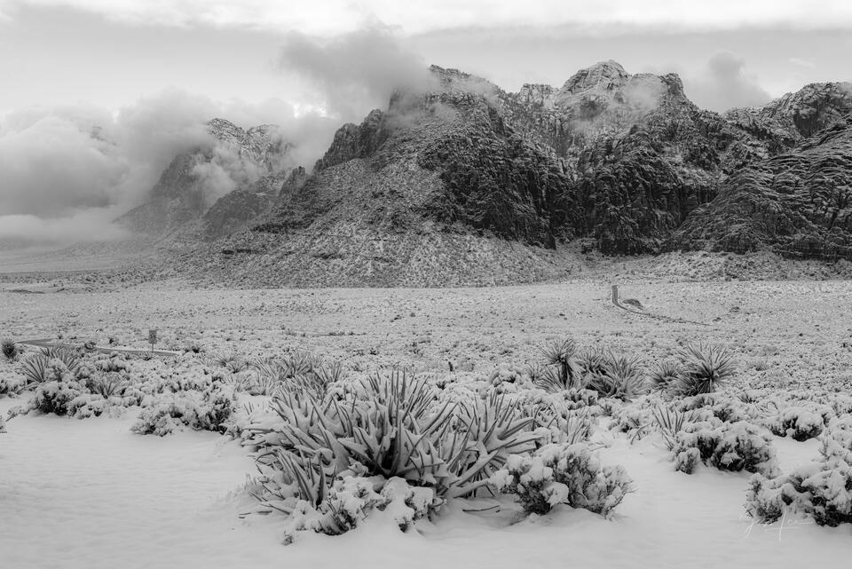 Nevada Photo of a snowstorm in Red Rock Canyon
