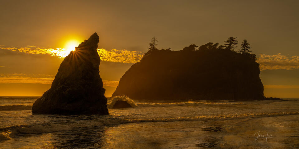 Evening Color at Ruby Beach print