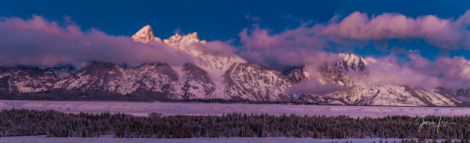 Grand Teton Winter Panorama print