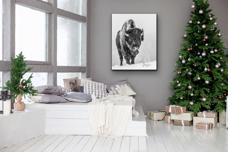 Bison Wall Art Print print