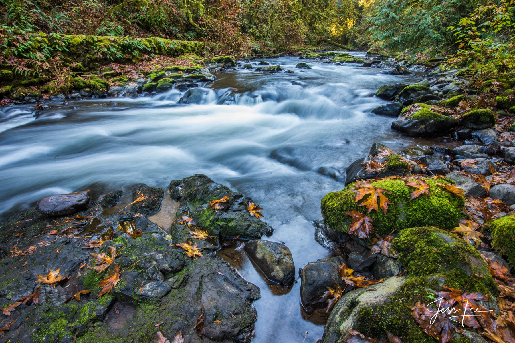 Limited Edition of 50 exclusive high-resolution Museum Quality Fine Art Prints Of this stream flowing timelessly through the...