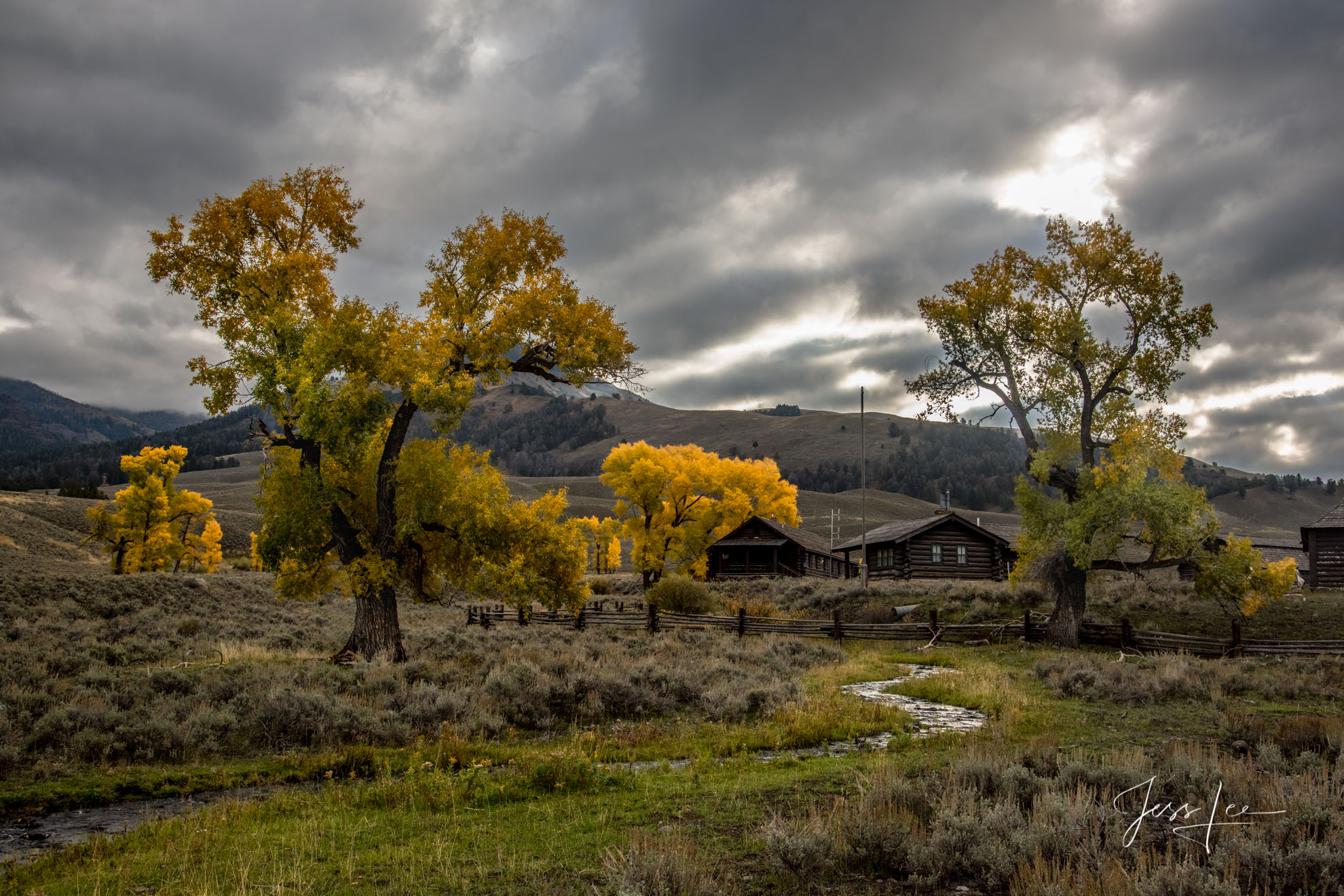 Limited Edition of 200 Exclusive high-resolution Museum Quality Fine Art Prints of the Buffalo Ranch in Yellowstone National...