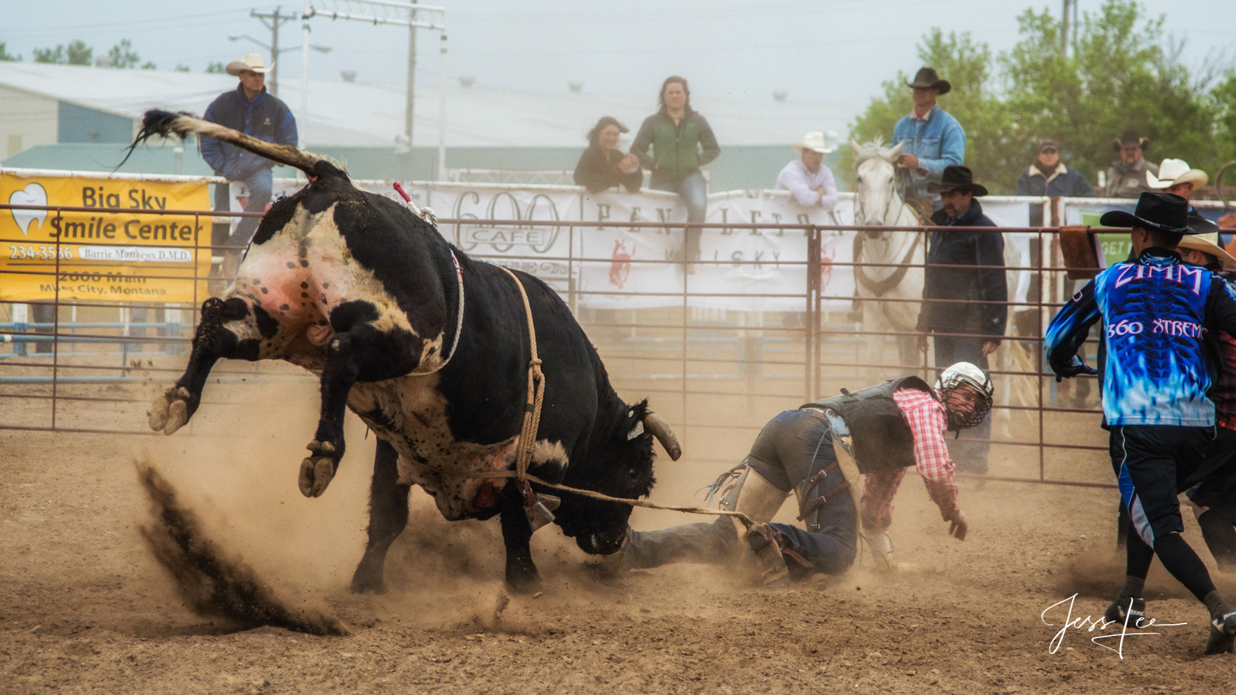 Bull Rider Fine Art Limited Edition Cowboy Photography, Horses and life in the West. Caught on his spur by the bull rope this...