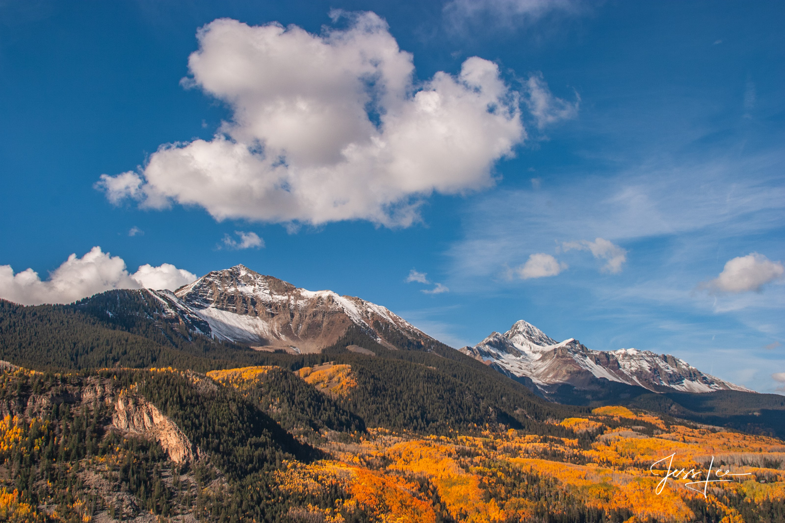Indian Summer on Mt. Wilson Colorado Fall Color Photography Print