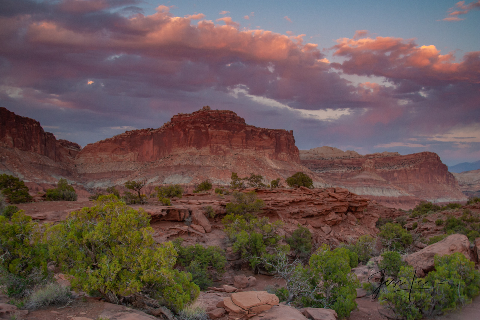 Perfect Evening a Limited Edition of 50 Fine Art Prints Perfect Evening : Capitol Reef, San Rafael Swell and the Waterpocket...