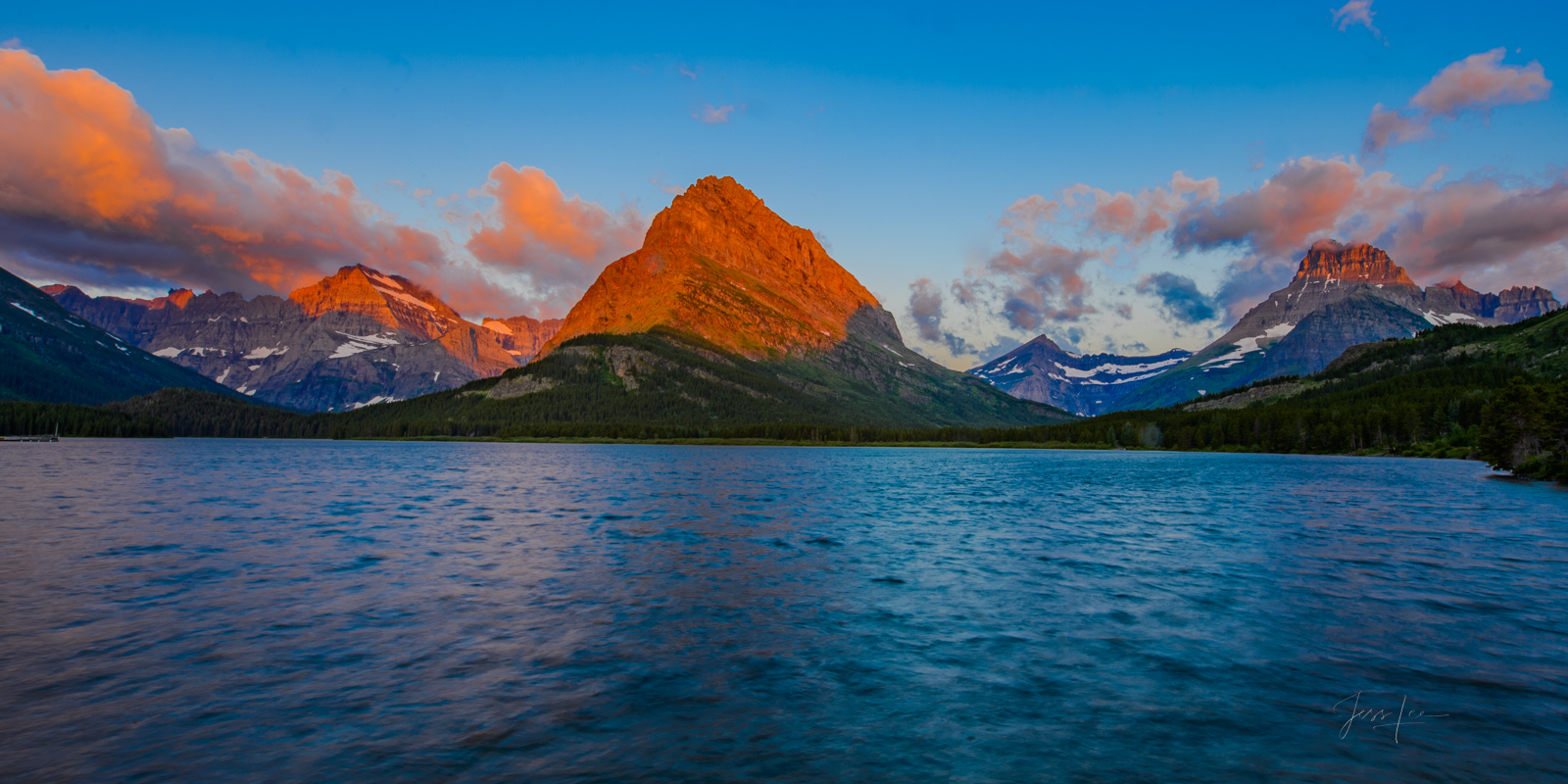 Red Sunrise picture of Glacier National Park. A fine Art Limited Edition Print of sunset at Glacier. Order yours today and enjoy...