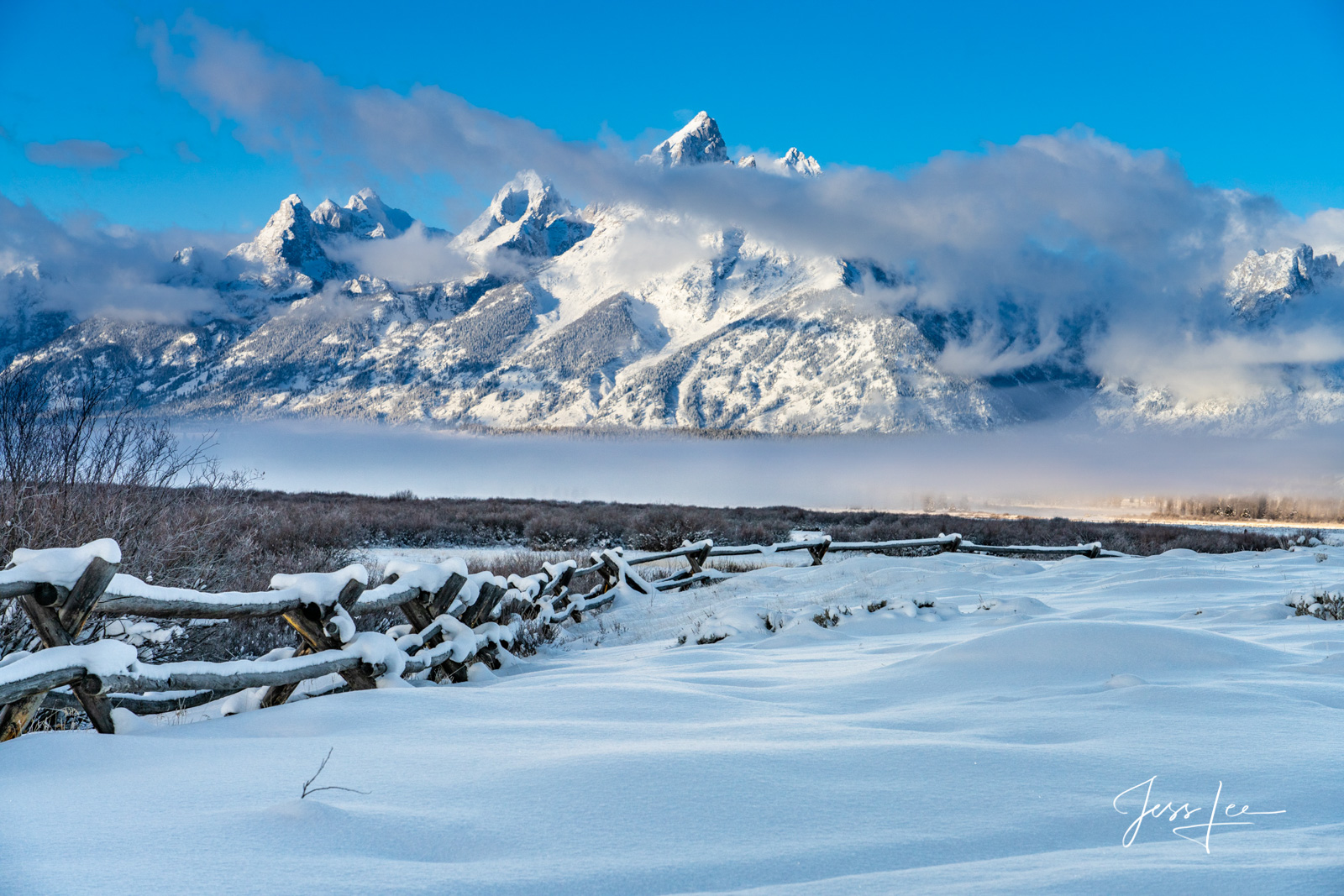 Grand Teton National Park Photo of Teton Range in winter