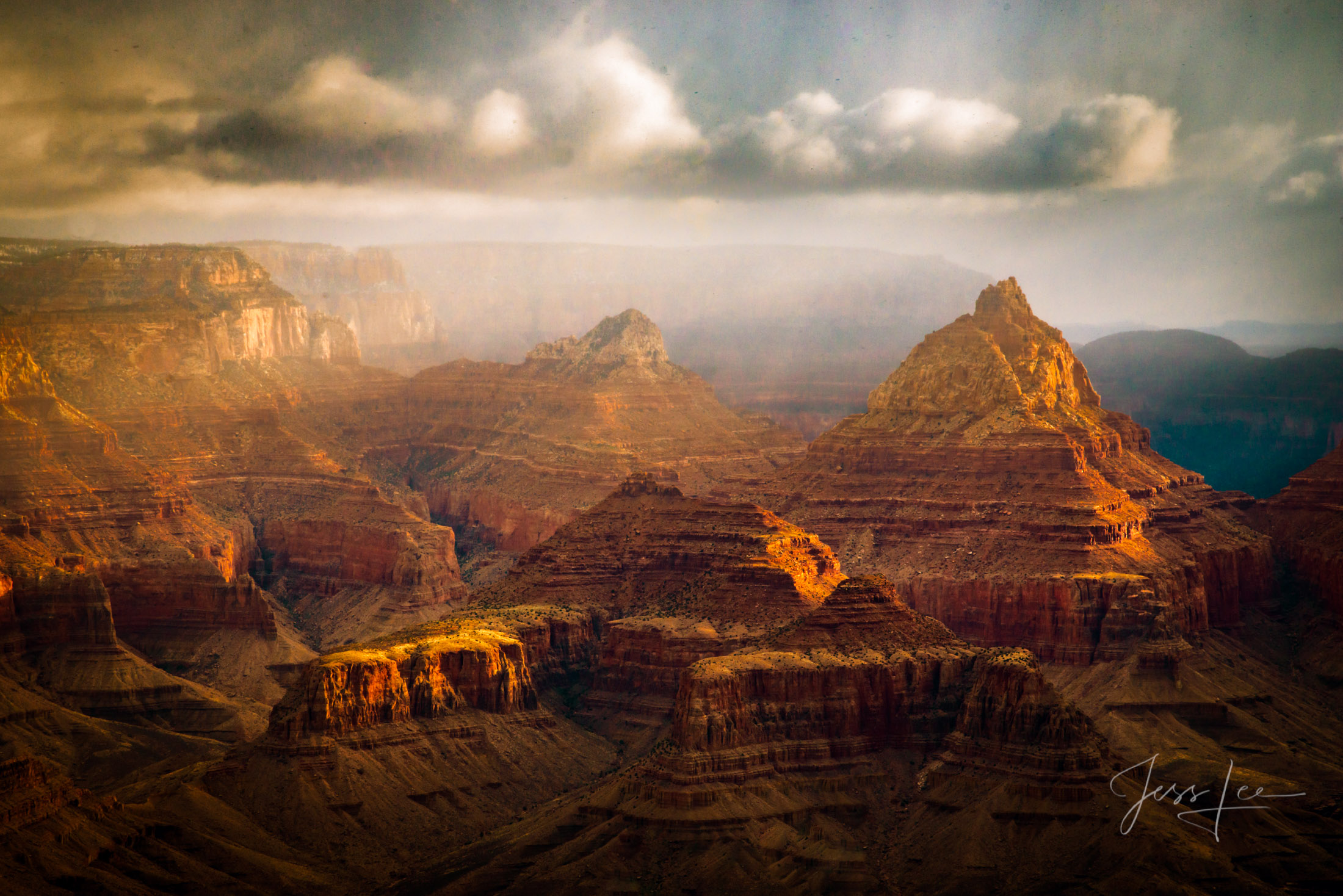 Grand Canyon Photo Print 3 A Grand Canyon photo fine art print from morning on the South Rim during the Monsoon season