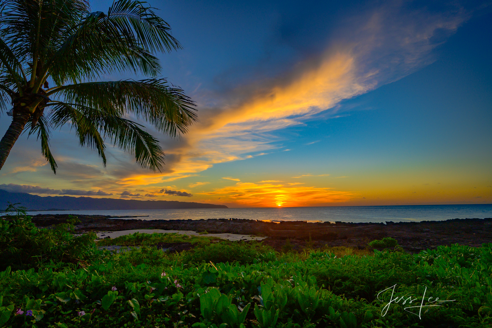 Transform your walls with Island Sunset,    a beautiful Fine Art Limited Edition Print of the Hawaiian paradise photographed...