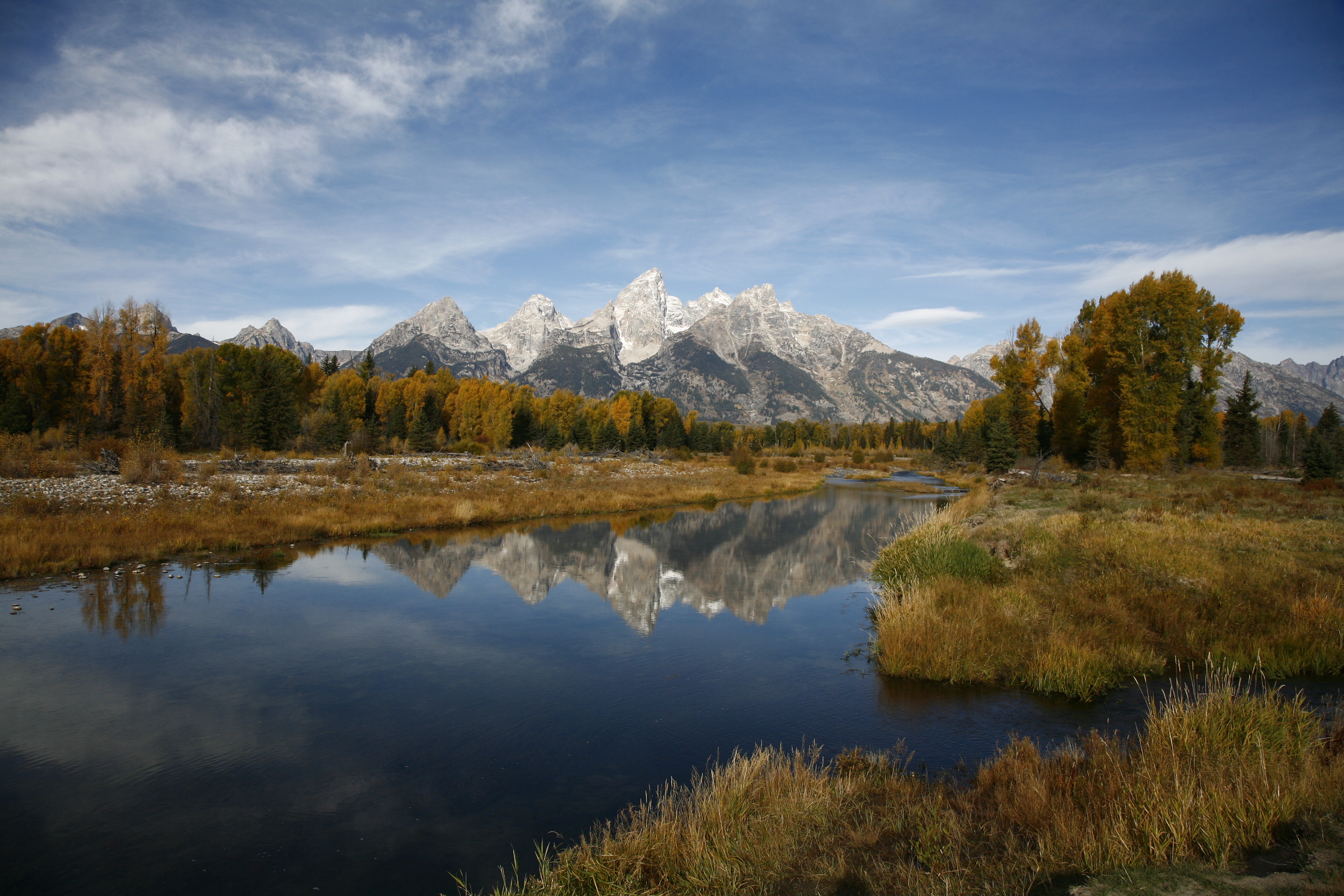 Fine Art Limited Edition of 200 Panorama Prints. Schwabacher’s Landing is part of the backwater on the Snake River in Grand...