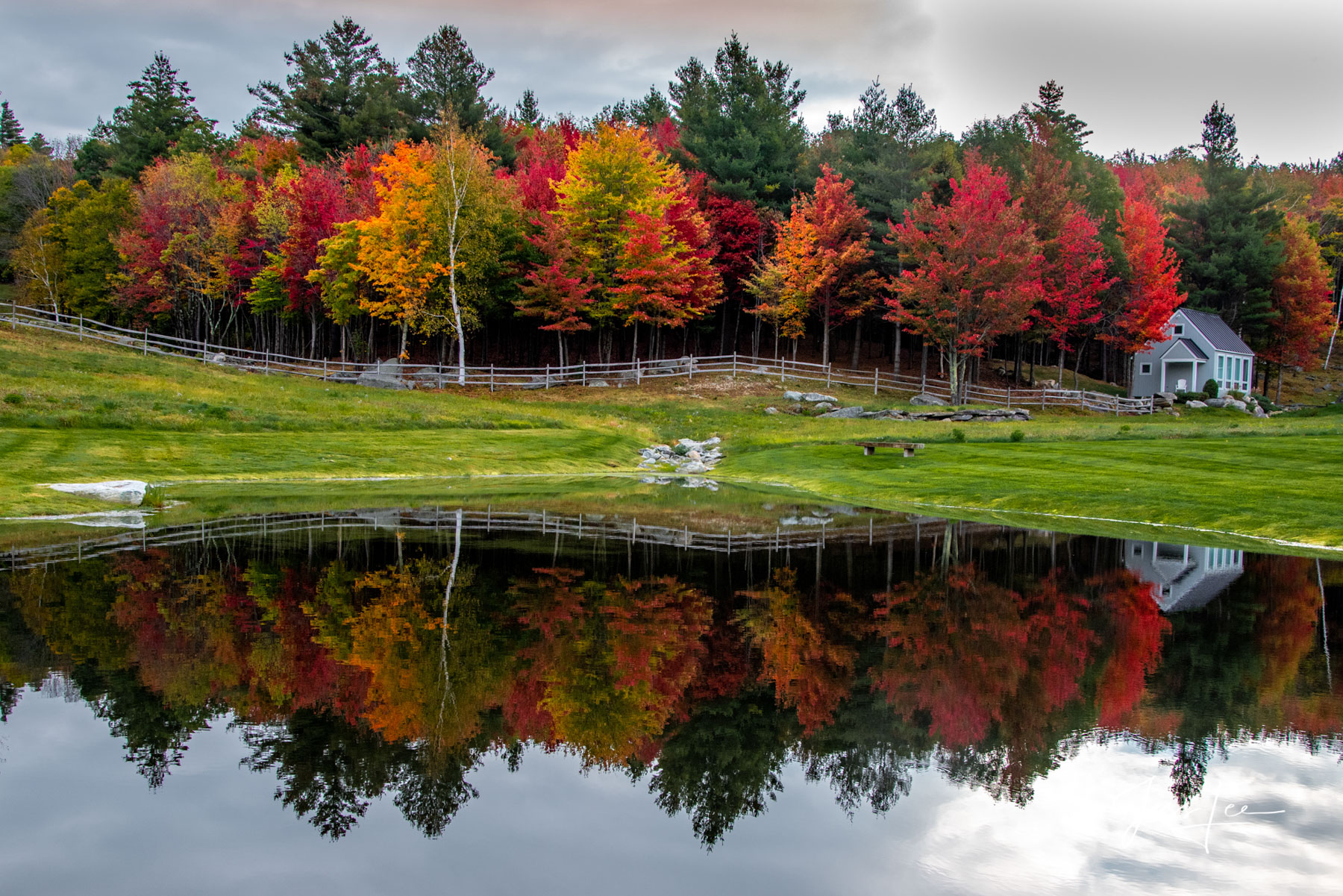 Limited Edition of 50 Exclusive high-resolution Museum Quality Fine Art Prints of this lovely pond reflecting the colors of fall...