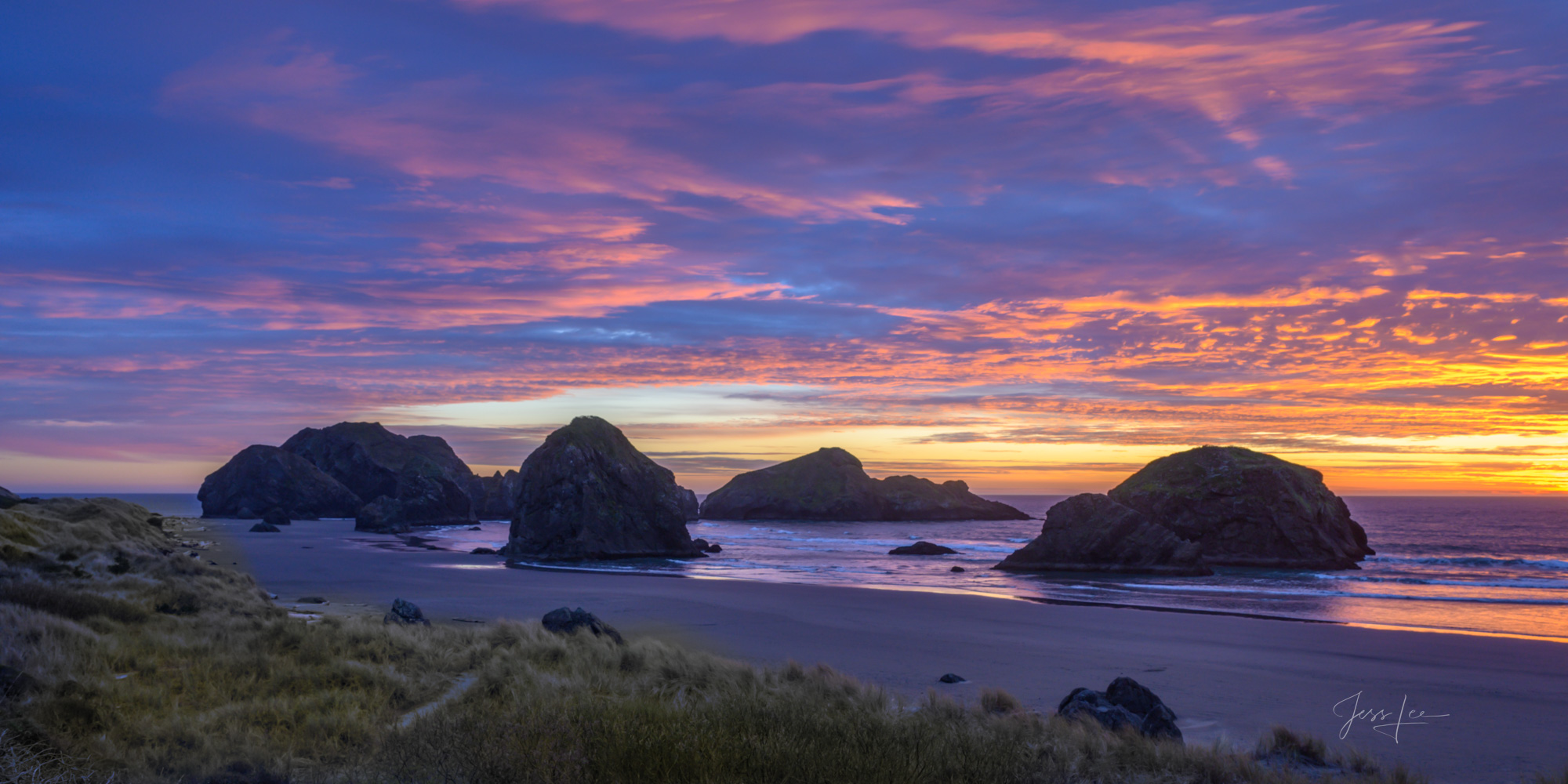 Sunset at Pistol River on the Oregon Coast