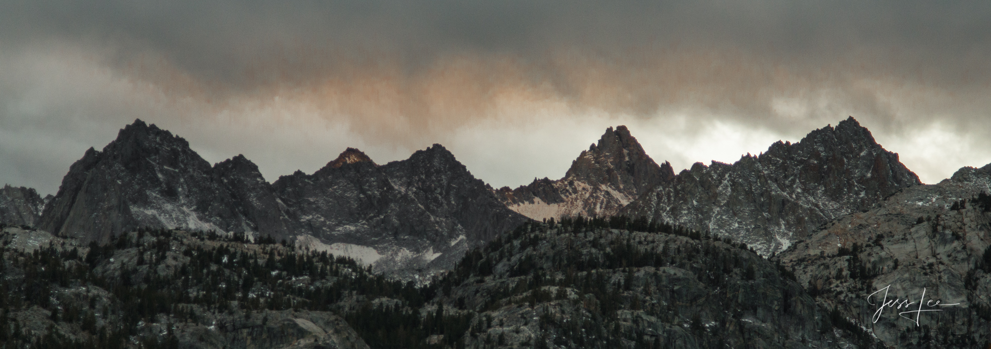 Storm rolling in over the Sierra Nevada mountain range in California