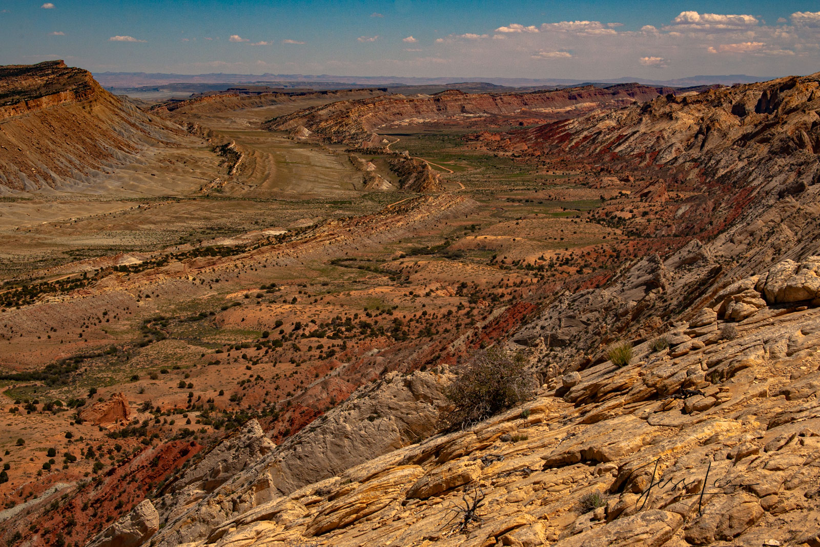 Limited Edition Fine Art Print of 50 Waterpocket Fold is the defining geologic feature of this majestic national park. This wrinkle...