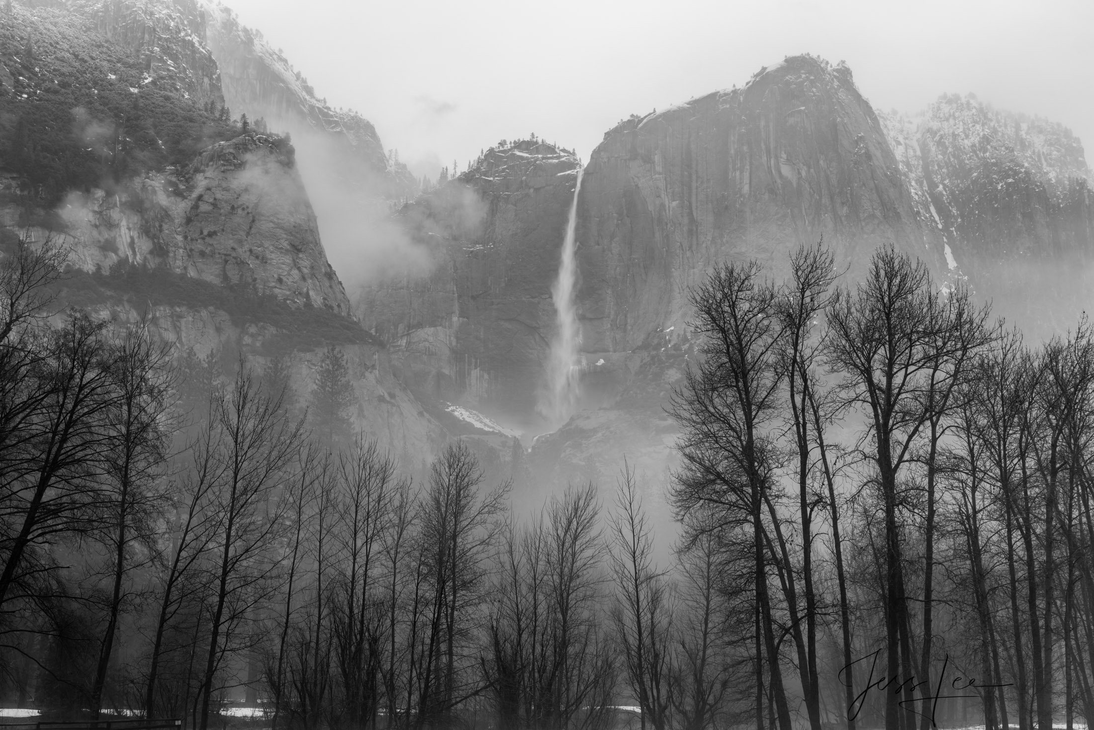 Misty Falls B&W