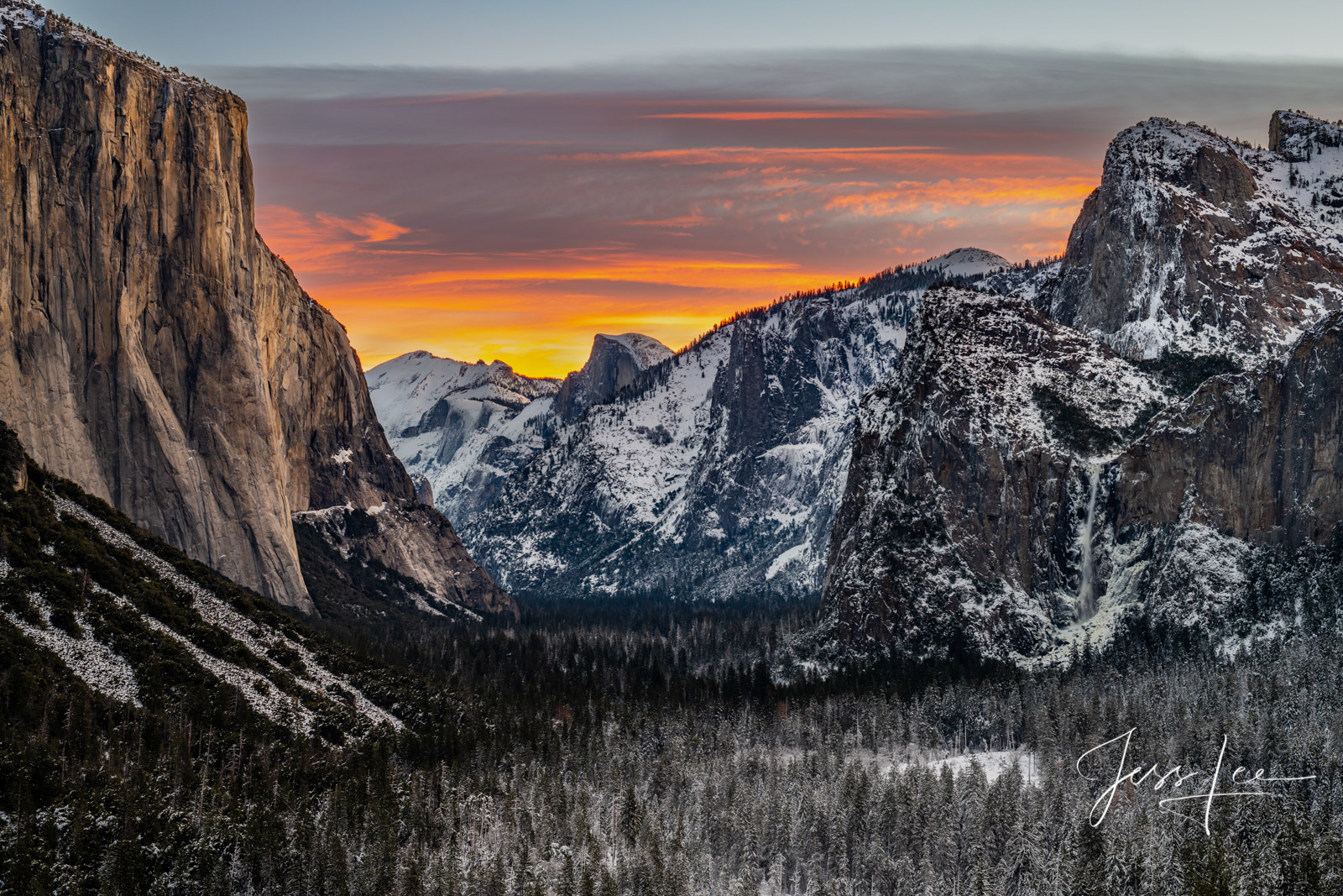 1 of 200 California Landscape Prints of Morning Grace over Yosemite valley. This is part of the luxurious collection of fine...