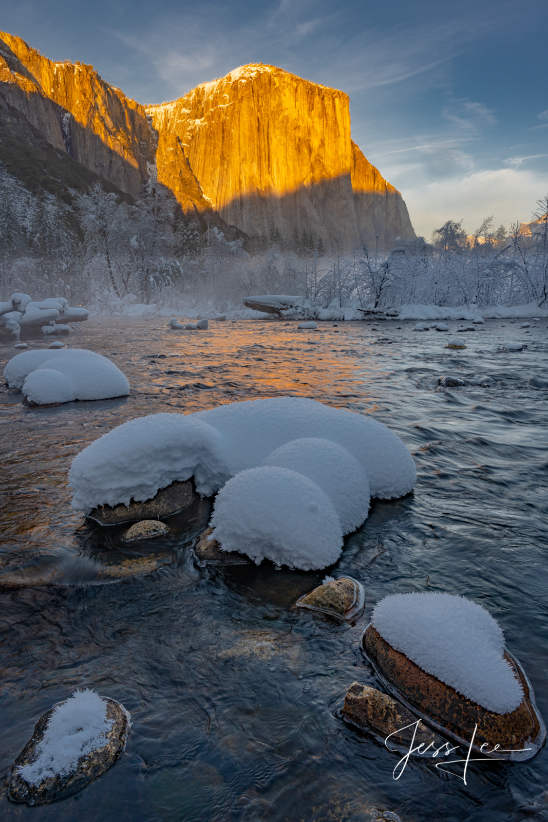 Yosemite Winter Evening View 1 of 200 California Landscape Prints of Yosemite valley evening view. This is part of the luxurious collection of fine art, limited...