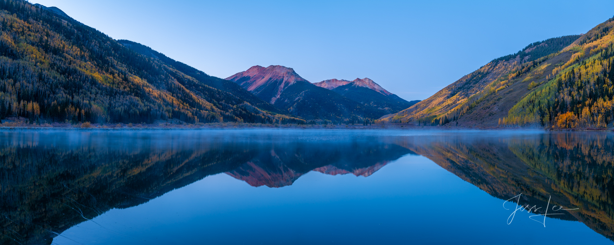 Crystal Morning Mist A Colorado Fall Photography Print taken during the peak of Autumn Color in southeast Colorado. A limited Edition Fine Art print...