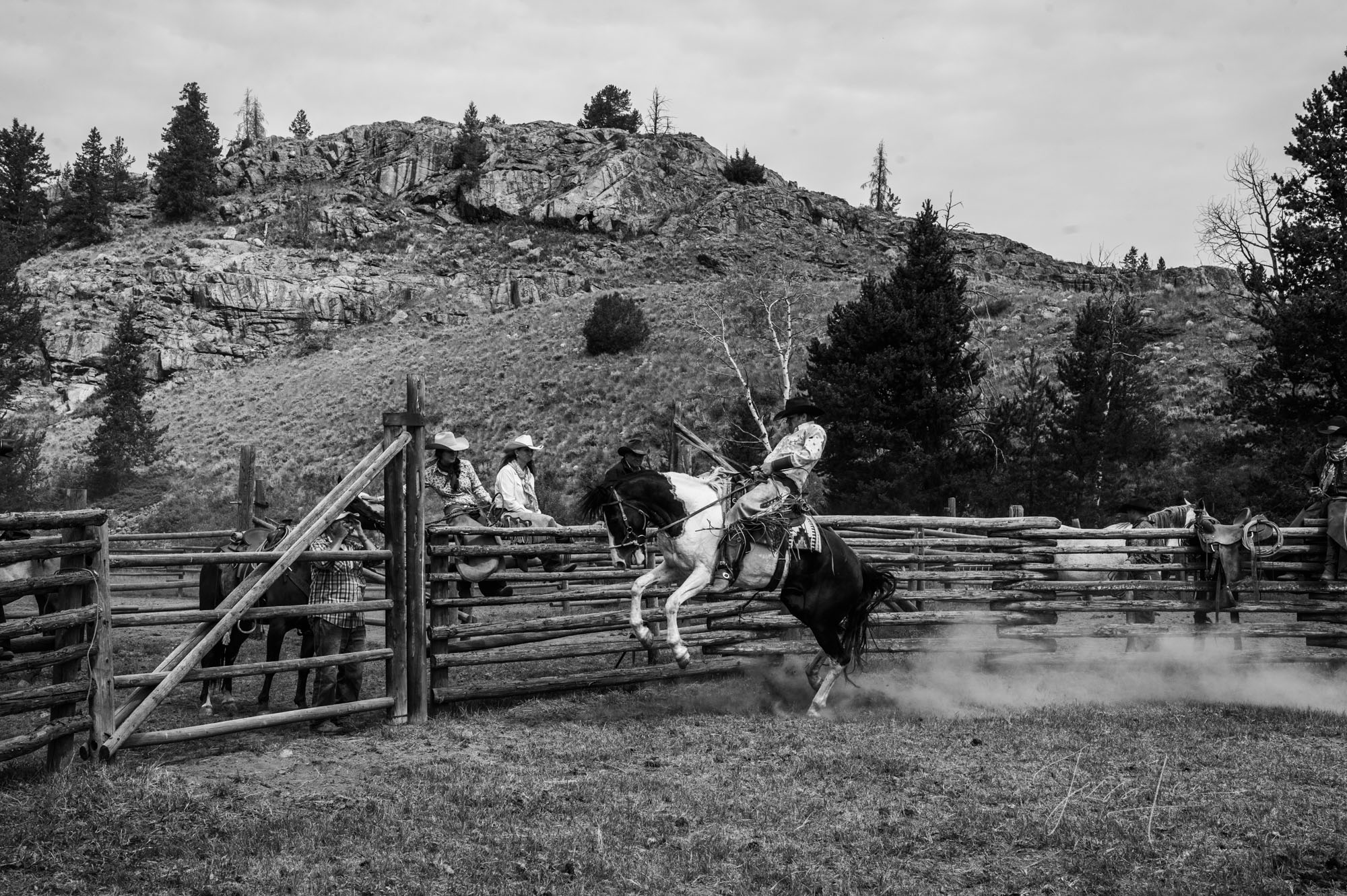 Fine Art Limited Edition Photo Prints of Cowboys, Horses, and life in the West. Rough out. A Cowboy picture in black and white...