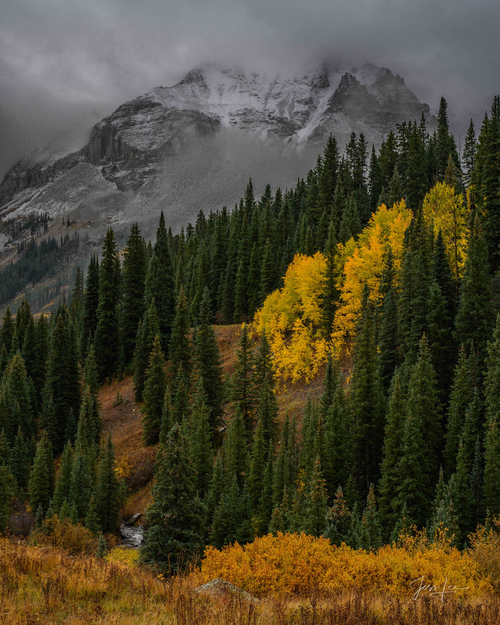 Mt. Wilson snow - Colorado Photography Print Colorado Mountain Photography Print Verticle of Mount Wilson Snow
