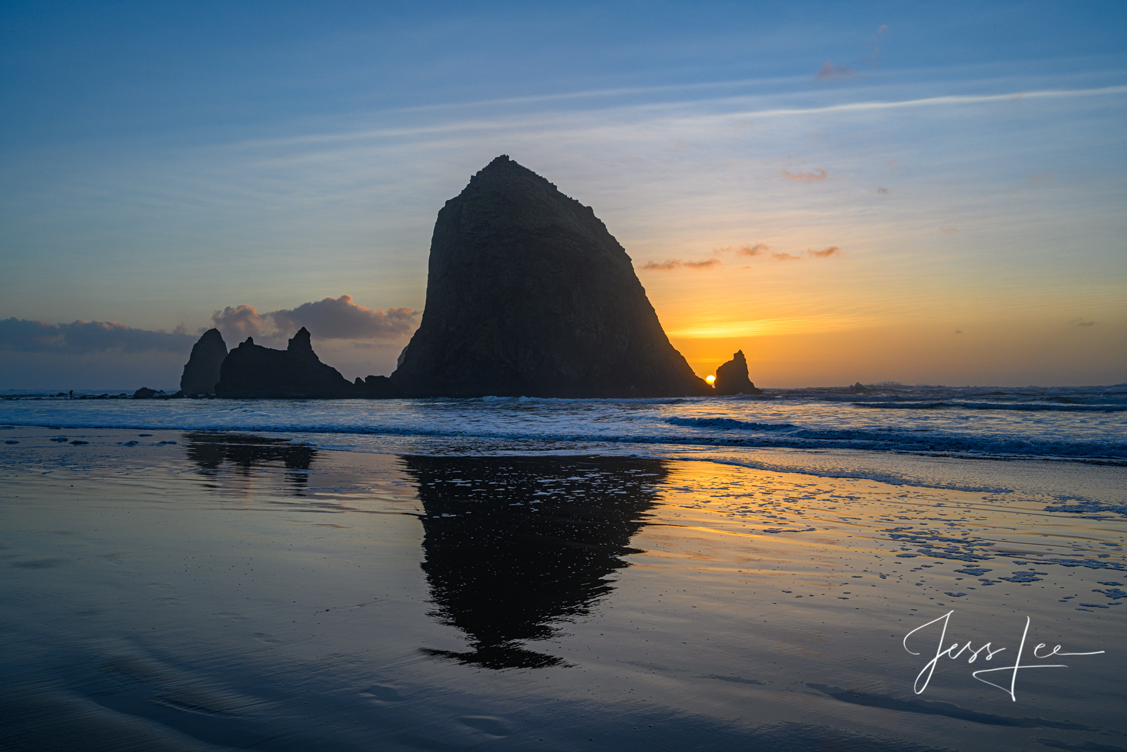 Sundowner at Haystack Rock Fine Art Limited Edition Photography of the Pacific Coast Oregon Beach Photography. This is part of the luxurious collection...