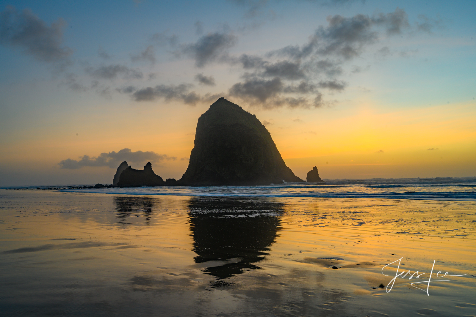 Haystack Twilight Fine Art Limited Edition Photography of the Pacific Coast Oregon Beach Photography. This is part of the luxurious collection...