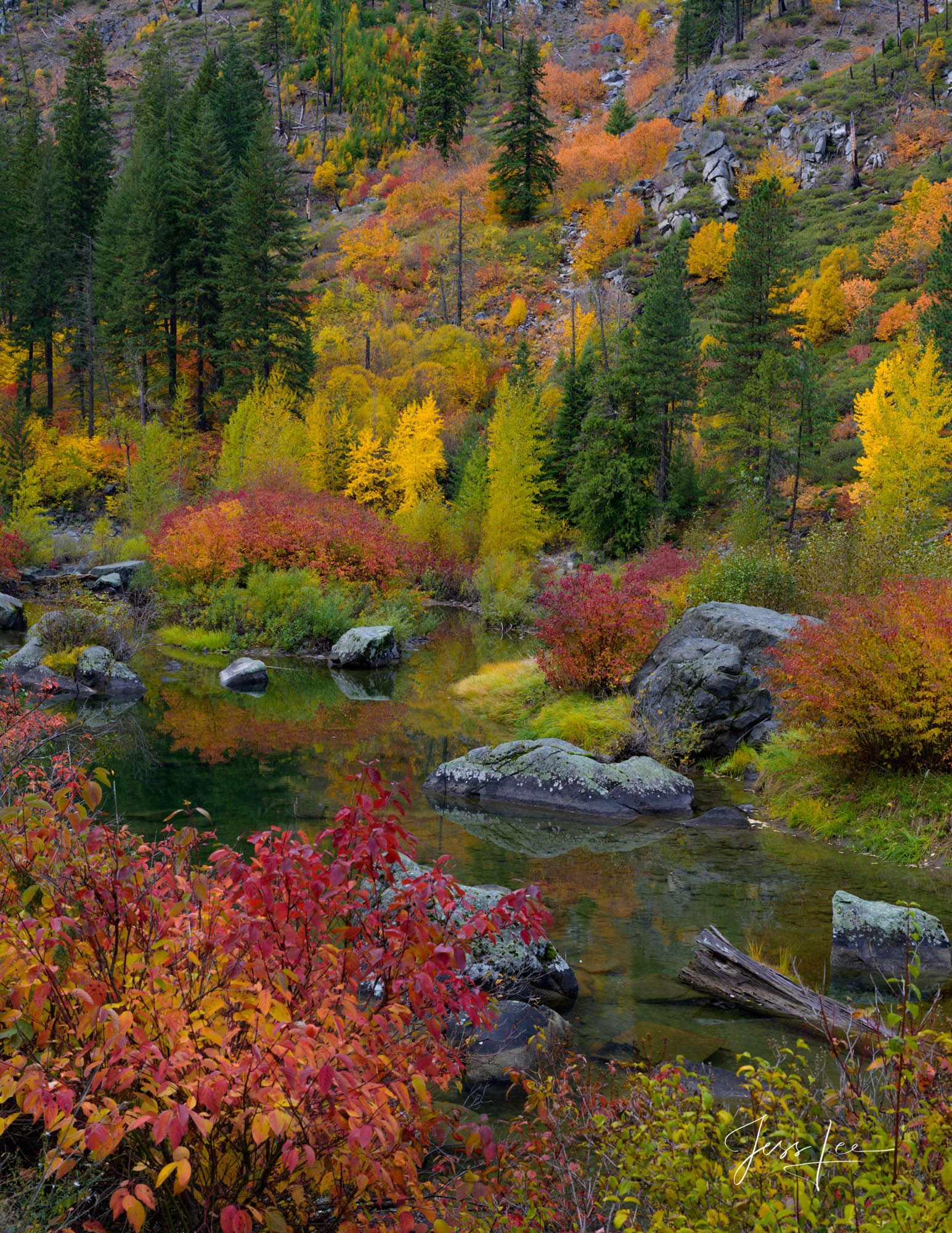 Color2 Fine Art Limited Edition Photography of Washington. Washington Autumn Landscapes, Rivers, waterways.This is part of the luxurious...