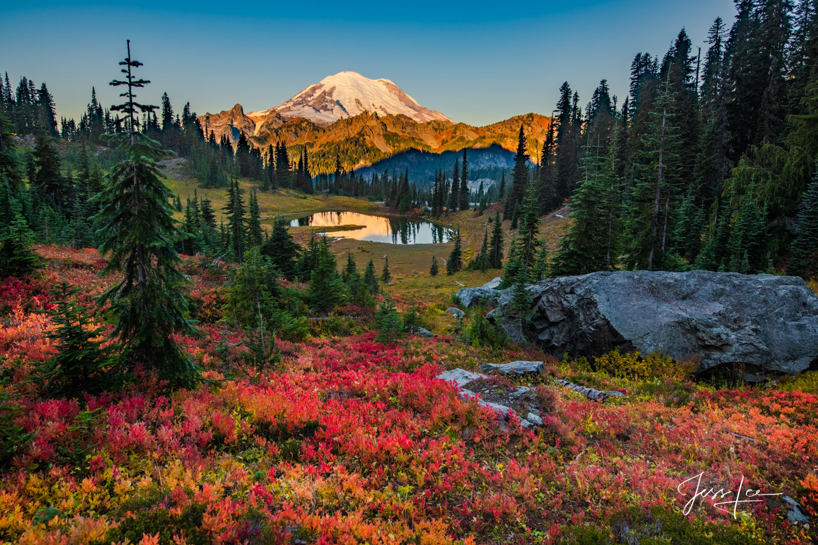 Fine Art Landscape Photography A Limited Edition of 200 prints of Mt Rainier National Park Washington, In Beautiful Fall Color...