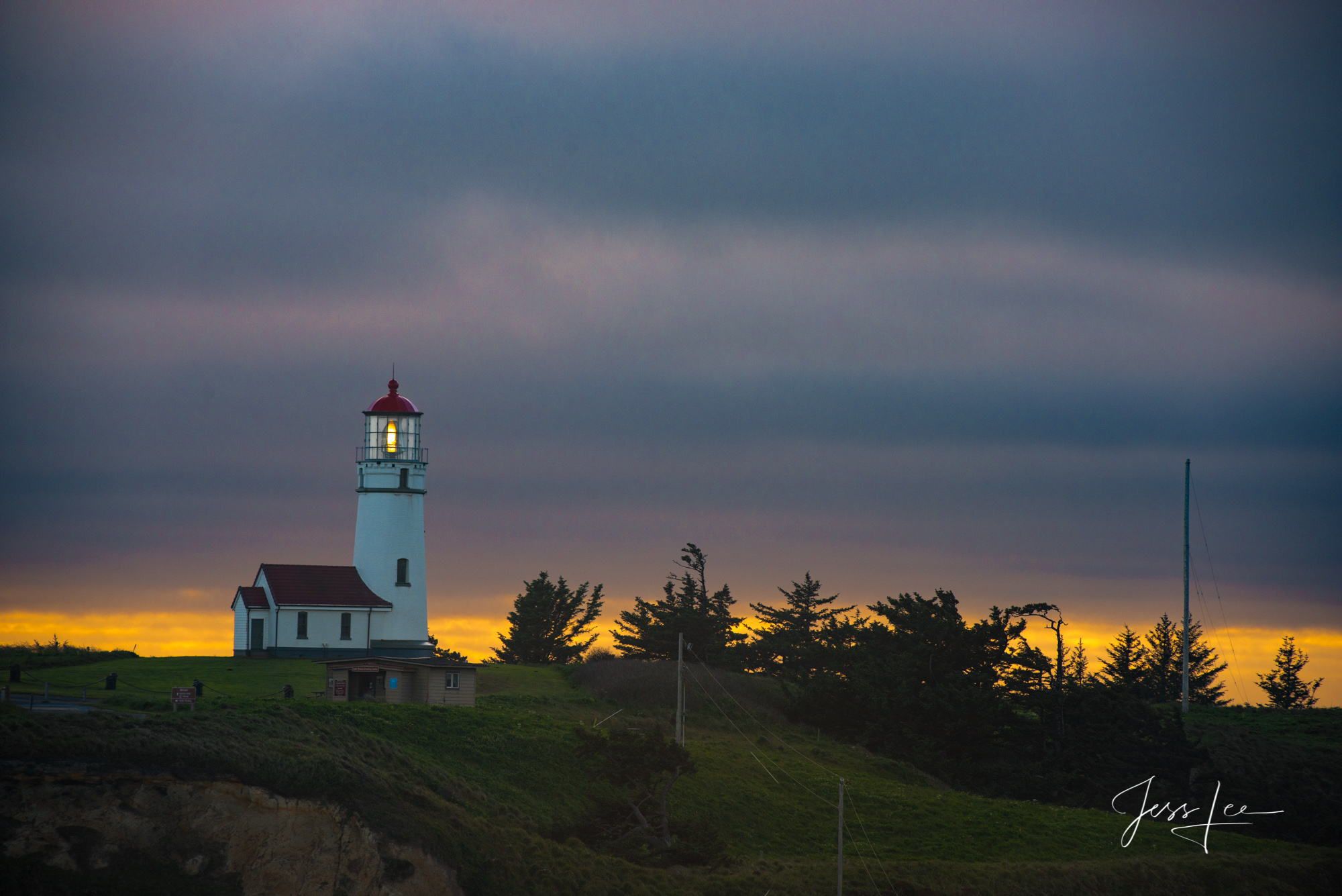 Leave the light on Fine Art Limited Edition Photography of Oregon Lighthouse. Oregon evening Landscapes.This is part of the luxurious collection...