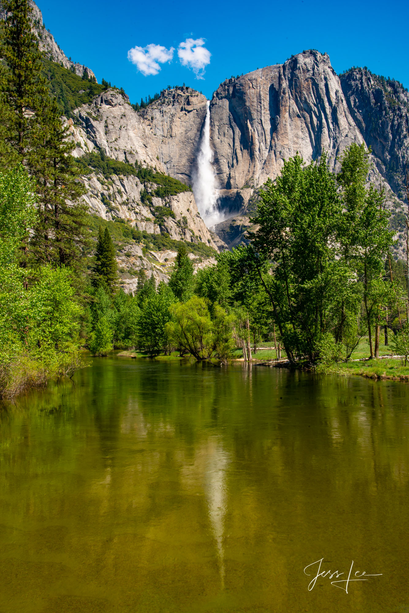 Fine Art Limited Edition Photo Print of the Merced River and Yosemite Falls, California. A beautiful California Landscape photo...