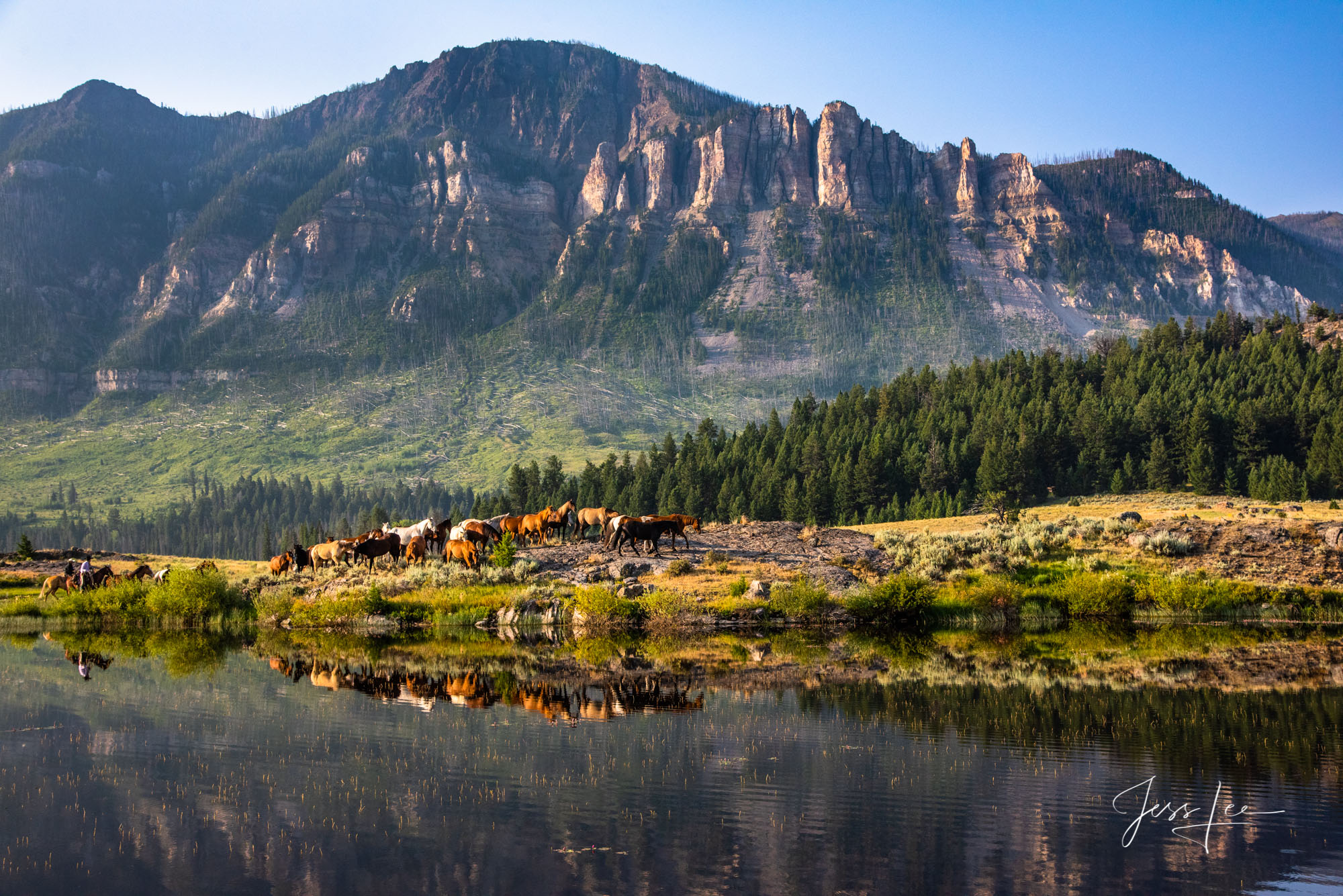 Reflecting Roundup, Fine Art, Limited Edition, Cowboy, and Western exclusive high-resolution Museum Quality Photography Prints...