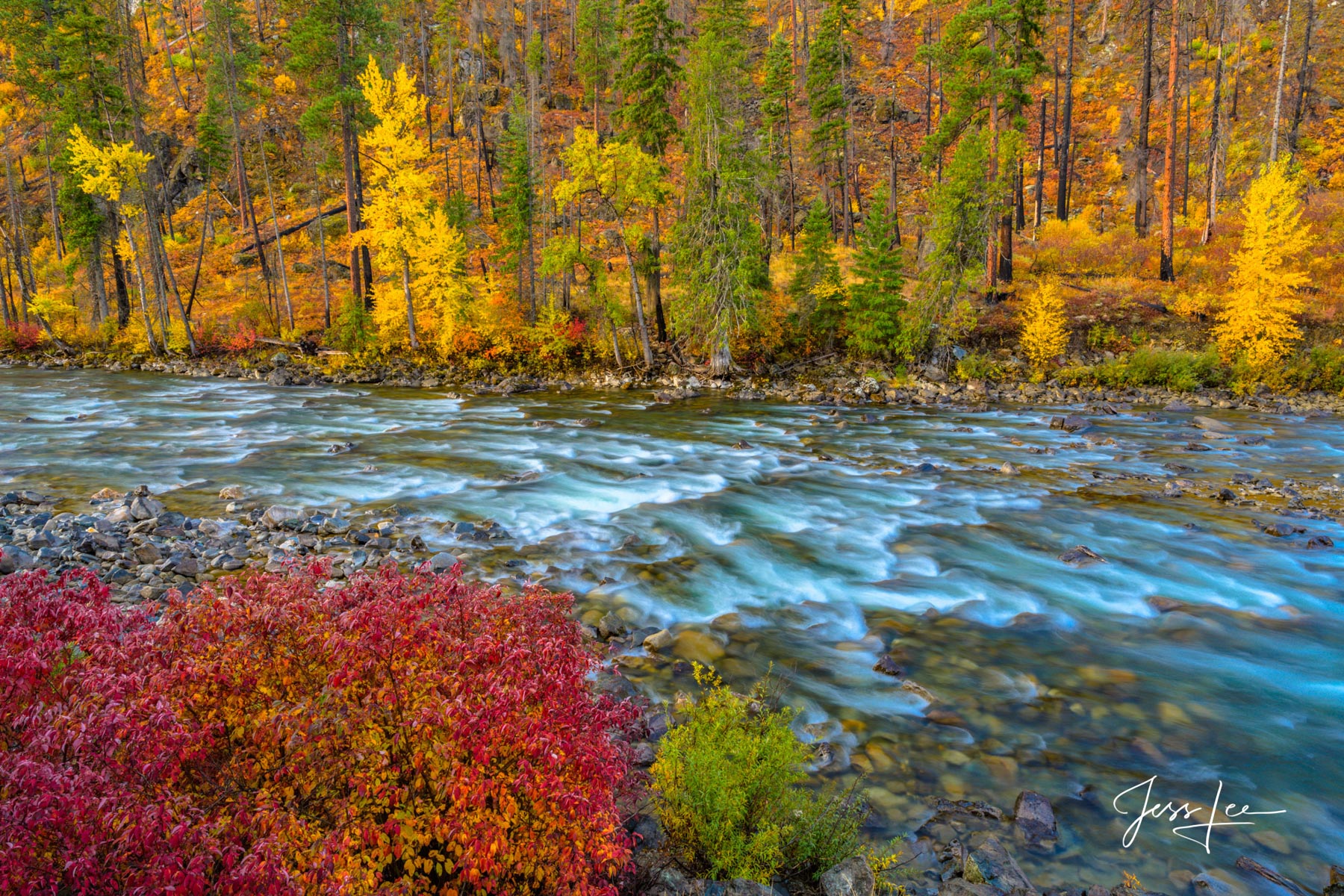 Autumn Flow Limited Edition of 50Of this Autumn Stream in Central Washington available as exclusive high-resolution Museum Quality Fine Art...
