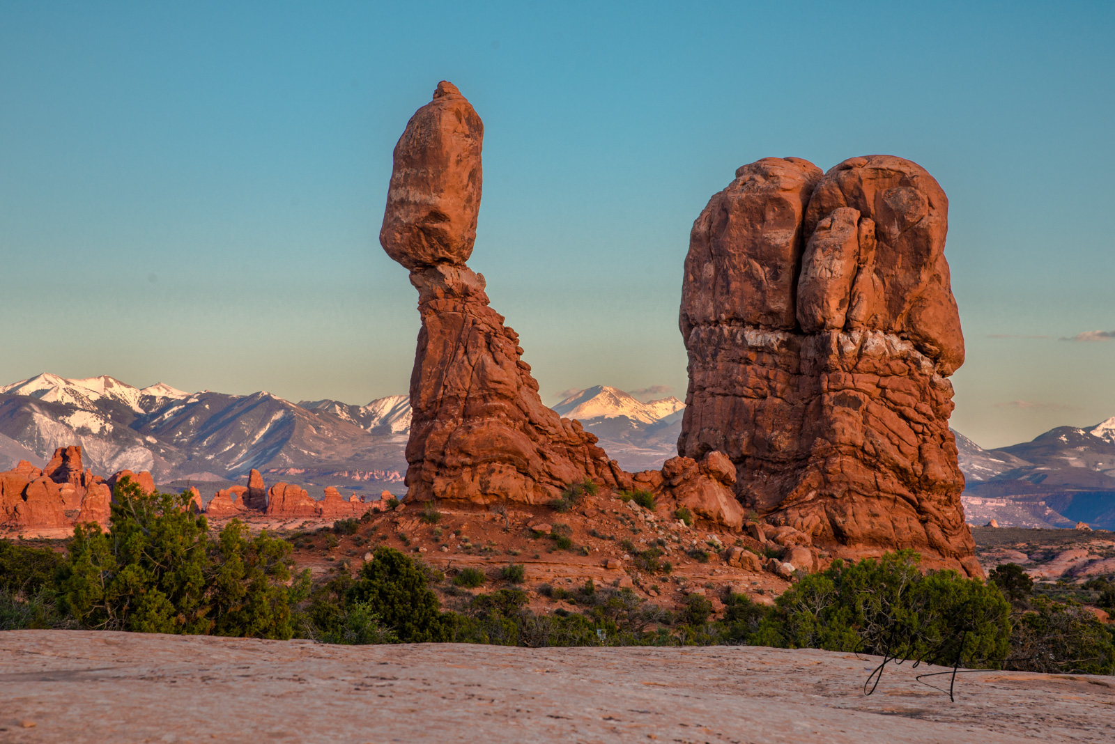 The balanced rock in Arches National Park