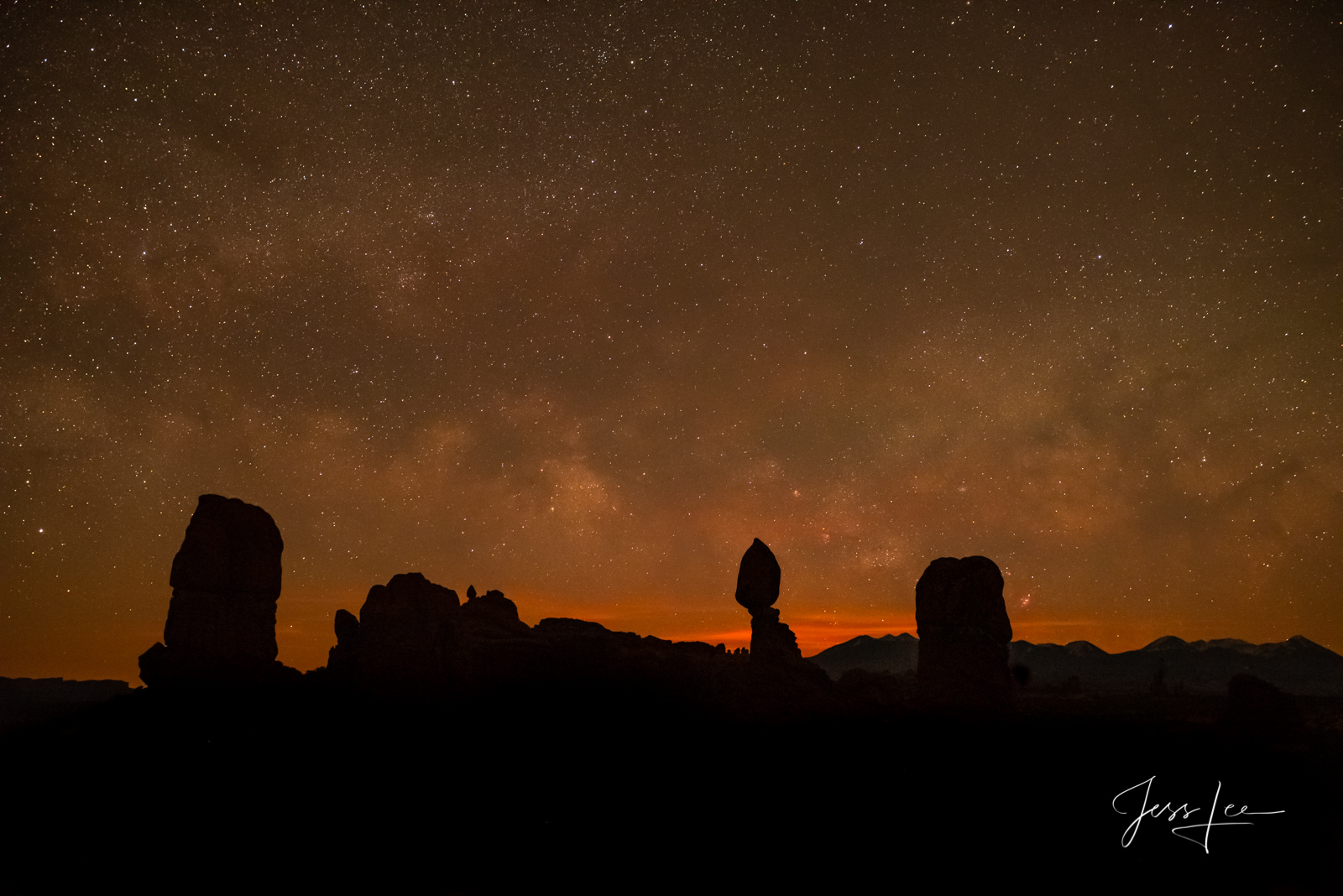 Limited Edition of 50 Exclusive high-resolution Museum Quality Fine Art Prints of the Night Sky. at Balanced Rock. Photos copyright...