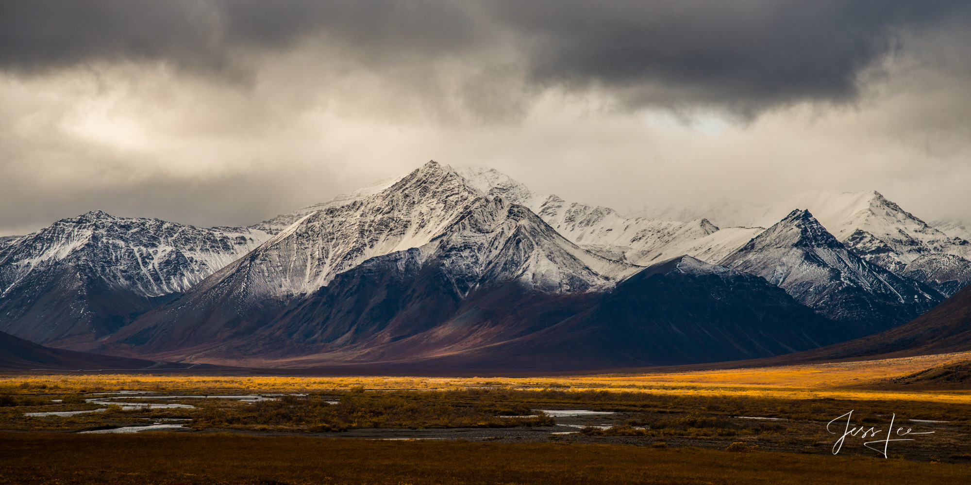 Storm brewing over the Brooks Range in Alaska 