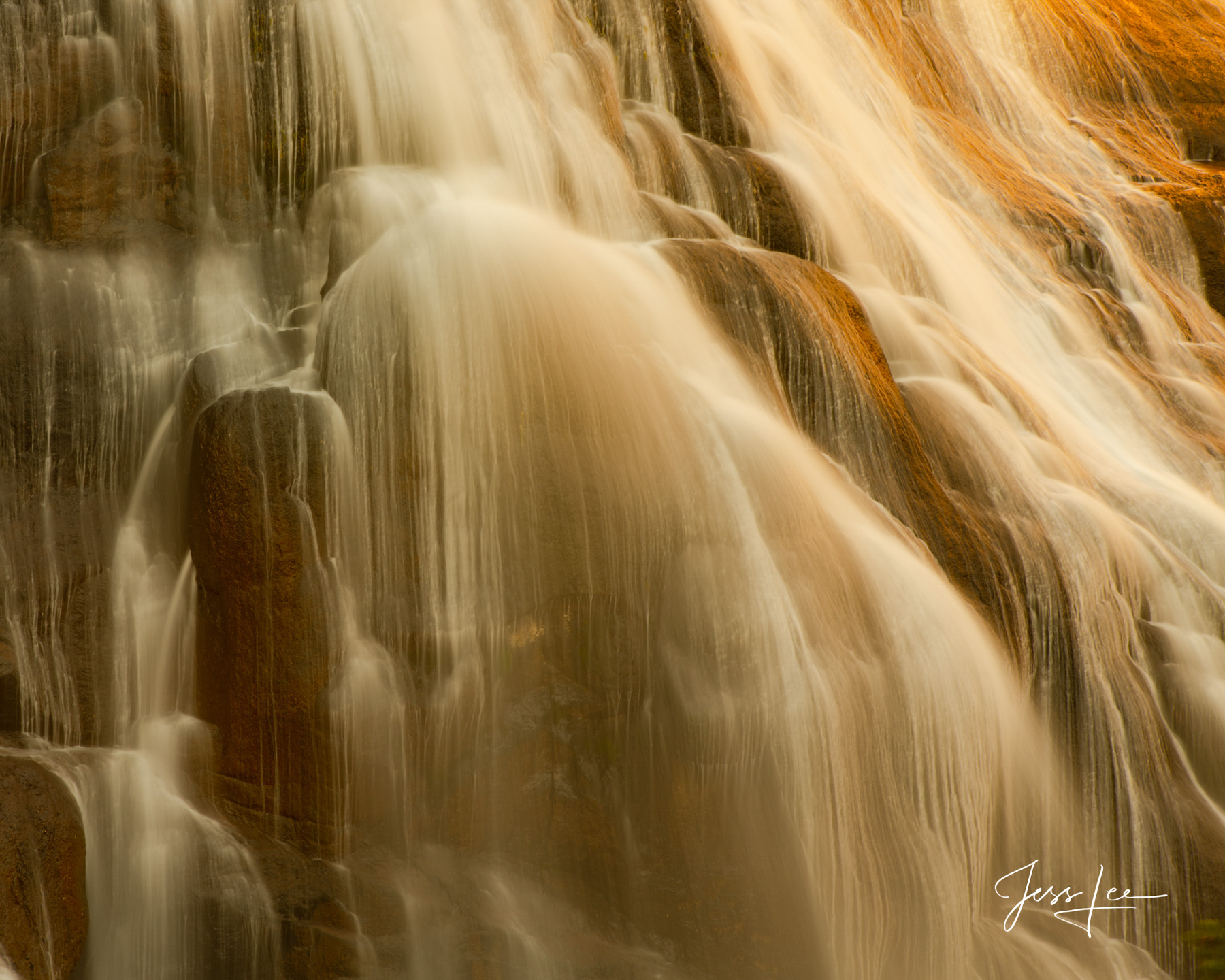 Limited Edition of 50 Exclusive high-resolution Museum Quality Fine Art Prints of this silky closeup of Gibbon Falls with the...