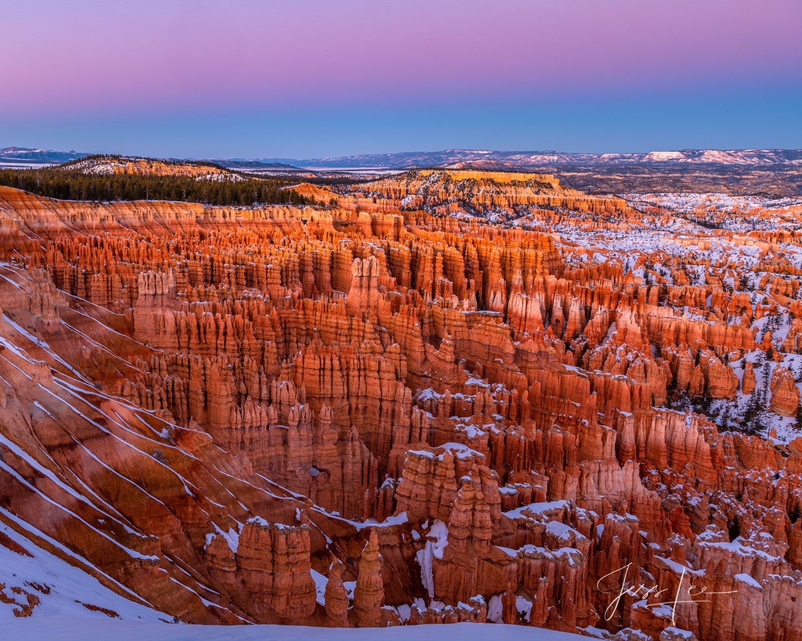 Morning light casting a beautiful glow over Bryce Canyon's unique rock formations.