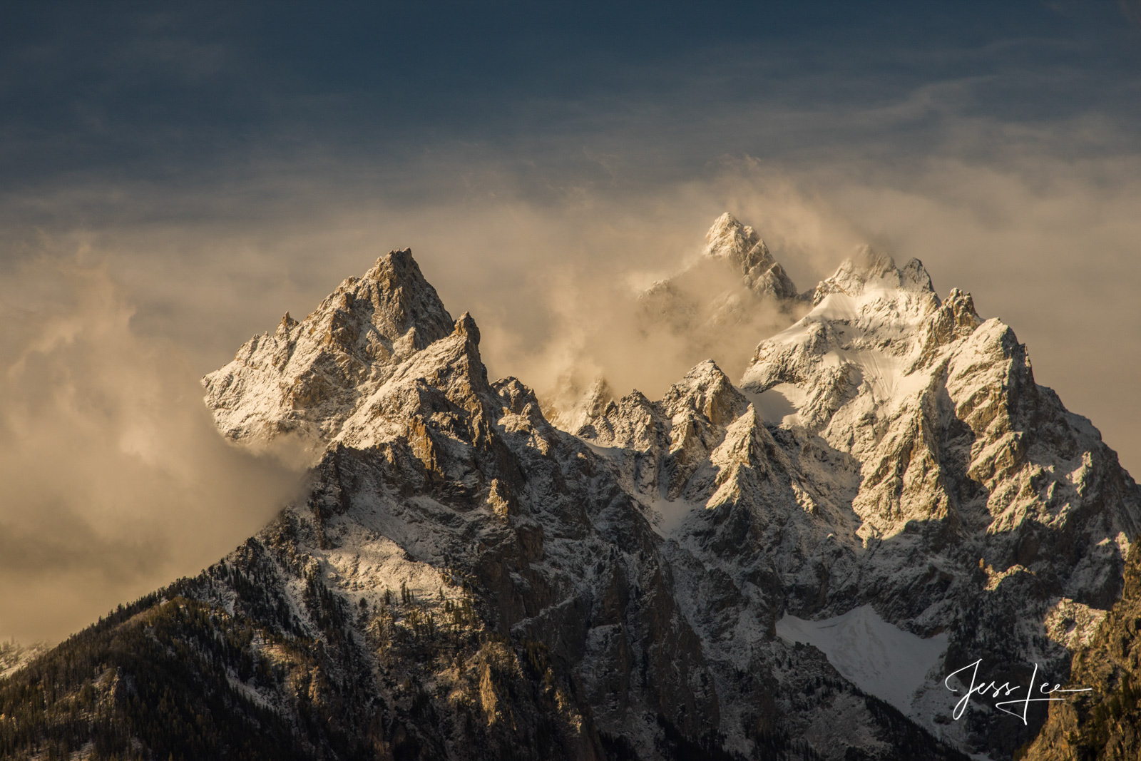 Fine Art Limited Edition Photograph of 200 prints The Cathedral Group is the group of the tallest mountains of the Teton Range...