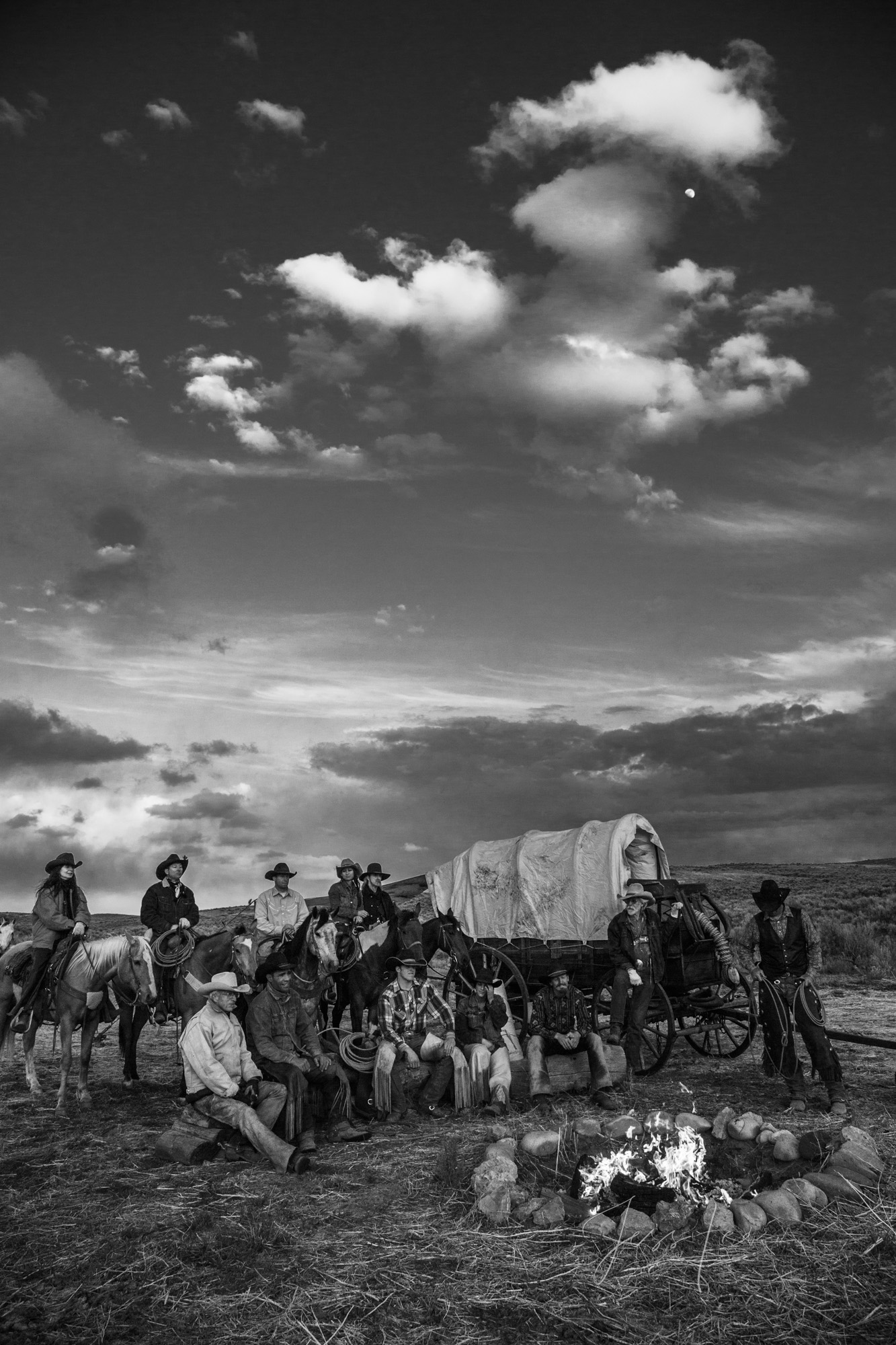 Fine Art Limited Edition Photo Prints of Cowboys, Horses, and life in the West. The Colorado Crew. A Cowboy picture in black...