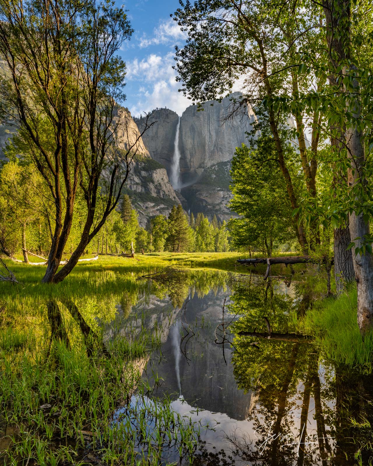 Yosemite Falls Reflection Fine Art Limited Edition Photography Print of Yosemite Falls Reflection. California Landscape Print of Yosemite valley.This is...
