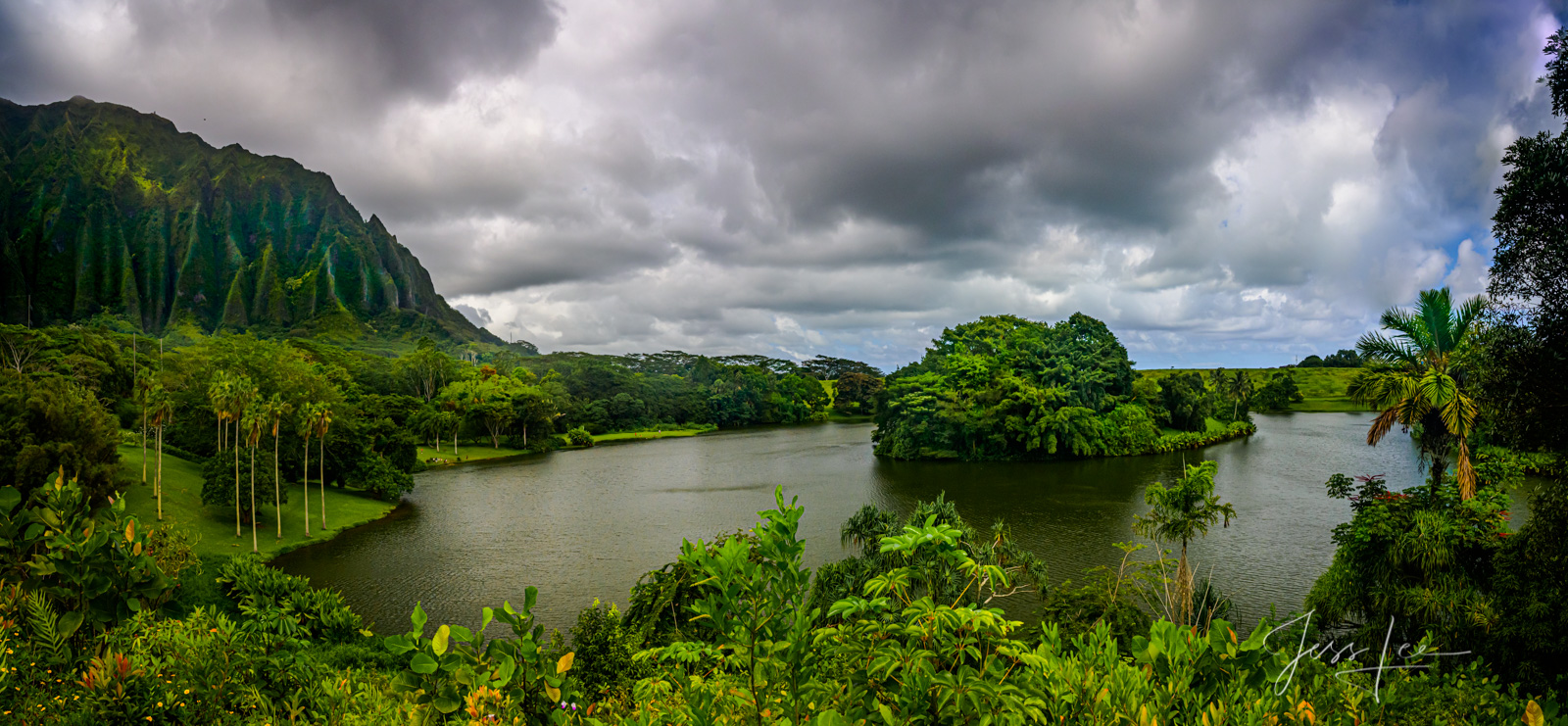 Transform your walls with Jurassic Lake, beautiful Fine Art Limited Edition Print of the Hawaiian paradise photographed by Jess...