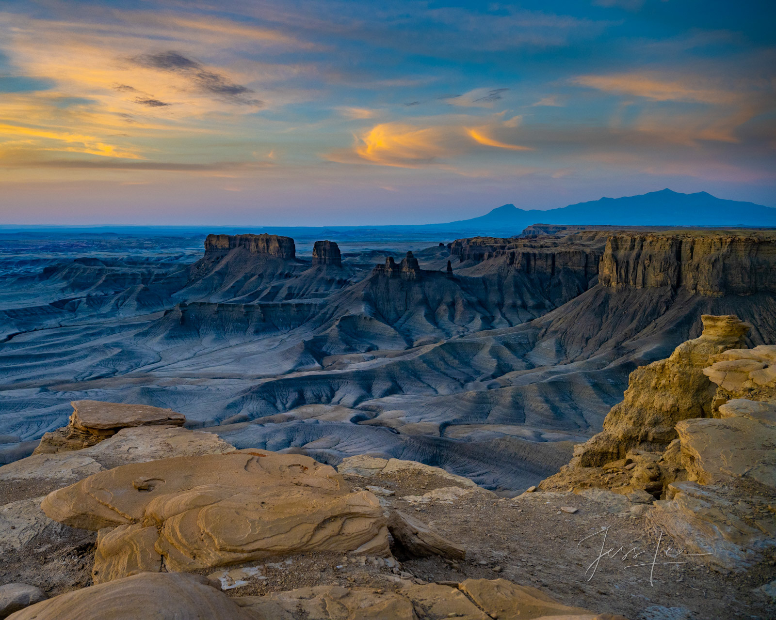 Moonscape with morning light.