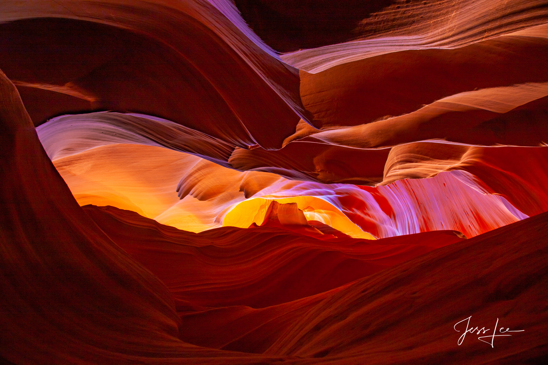 Beautiful patterns in Arizona's Antelope Canyon. 