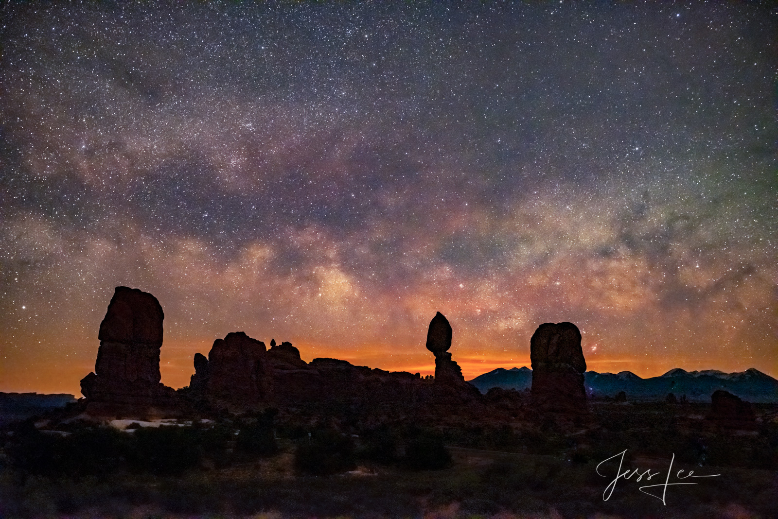 Balanced Rock Milky Way Arches National Park Utah Jess Lee Photography