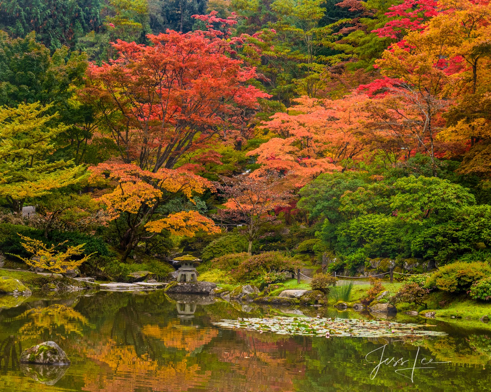 A limited edition fine art photographic print of 50 archival Museum Quality artworks of this beautiful autumn Reflection pond...